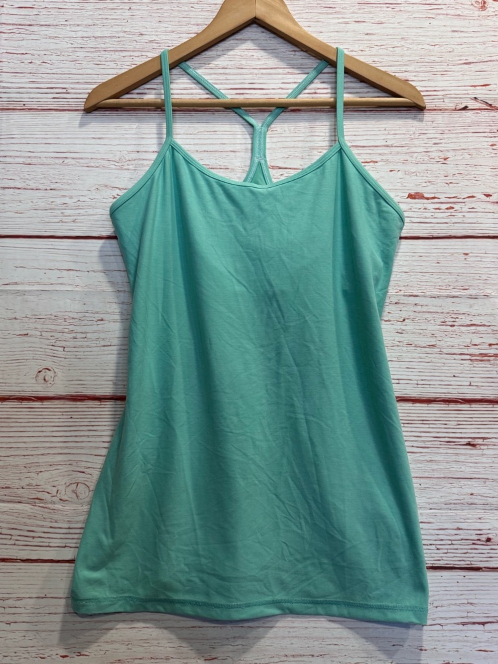 Lululemon Power Y Tank Luon in Heathered Menthol Sz 10 - Picture 3 of 10
